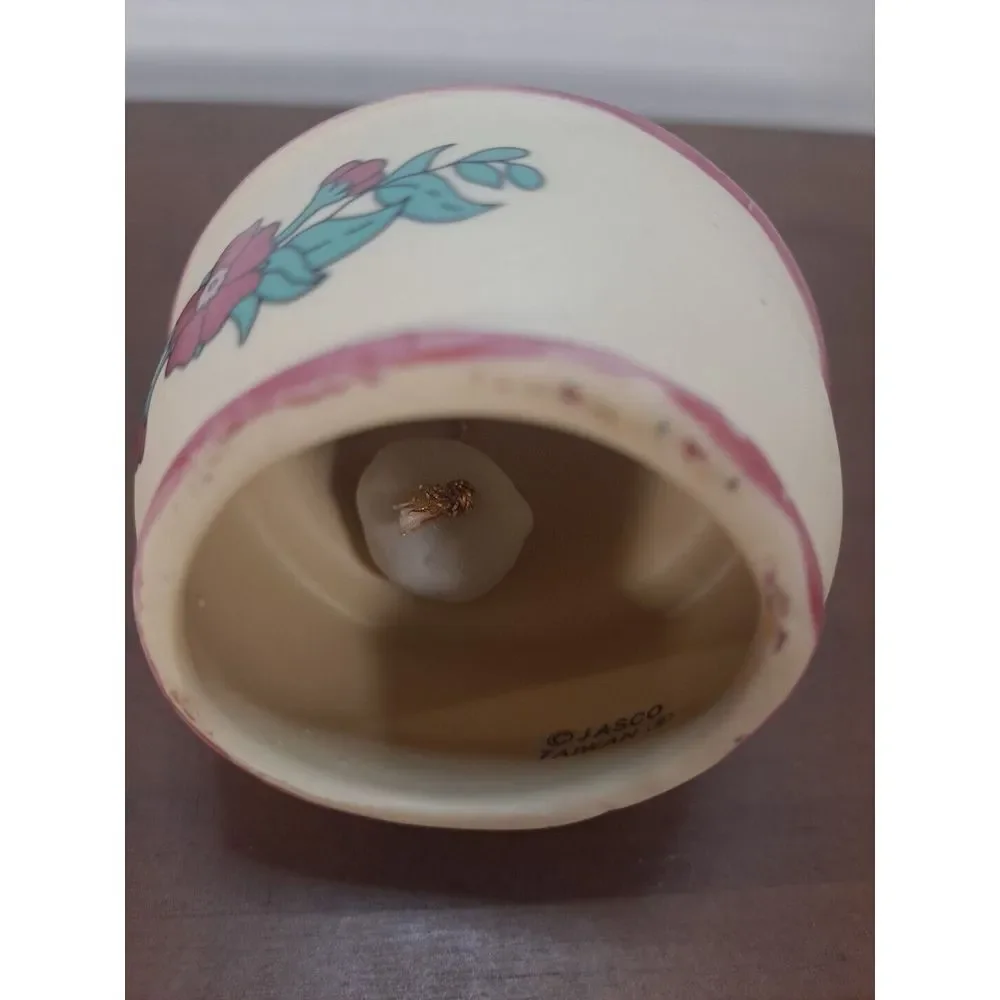 Jasco Country Kitchen Bisque Porcelain Pitcher Bell Floral Decoration‎ 3.5